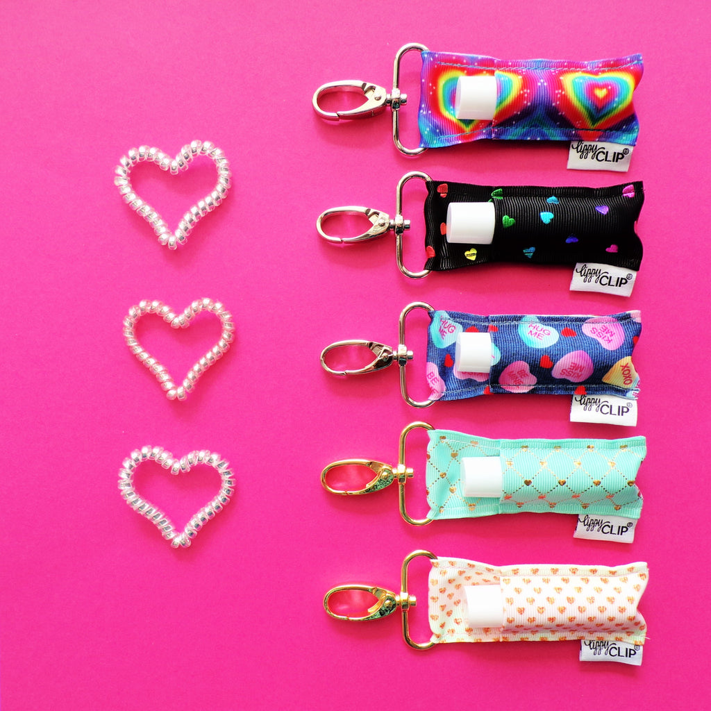 Aqua Rainbow Hearts LippyClip®