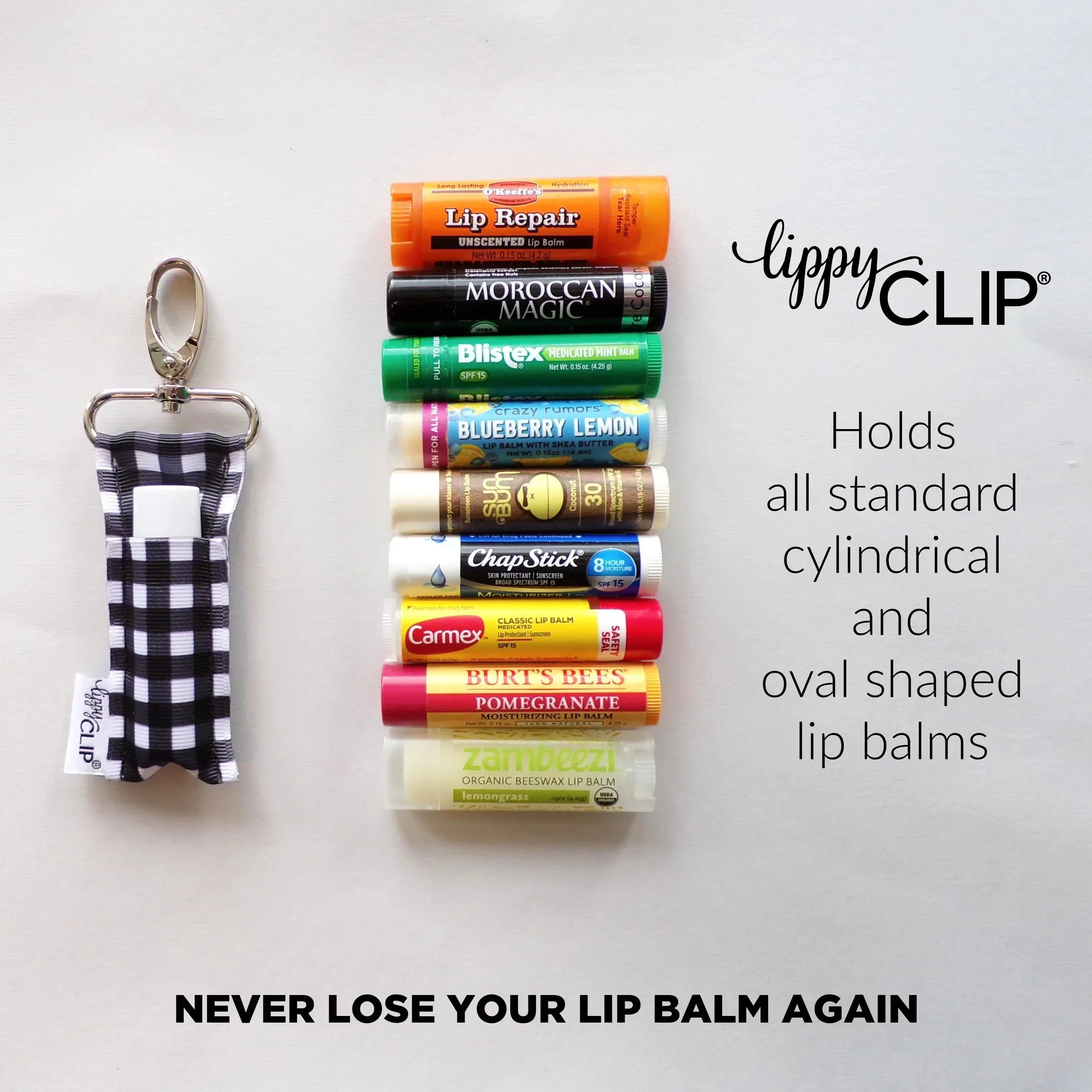 Black Rainbow Hearts LippyClip®