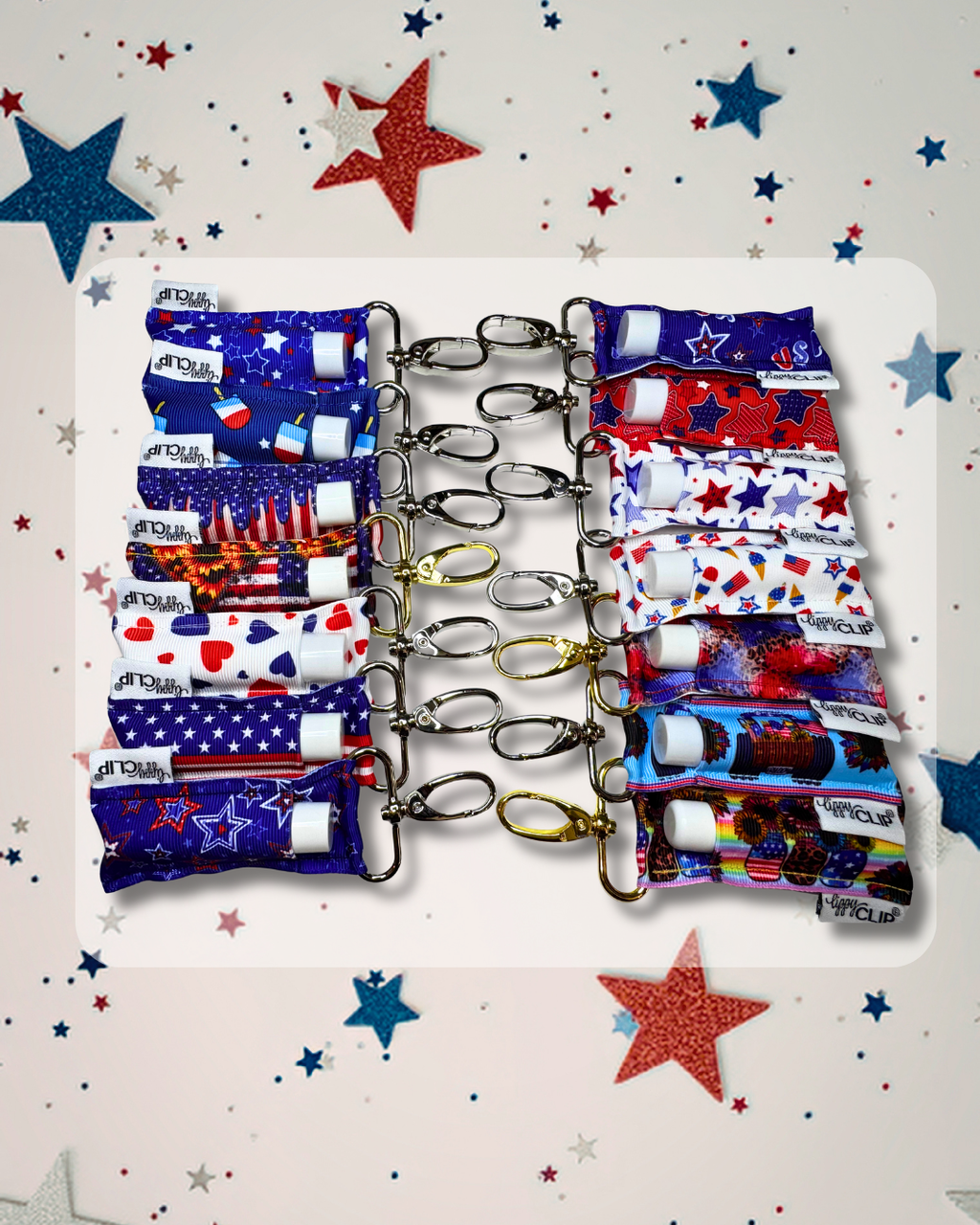American Flag LippyClip® Lip Balm Holder